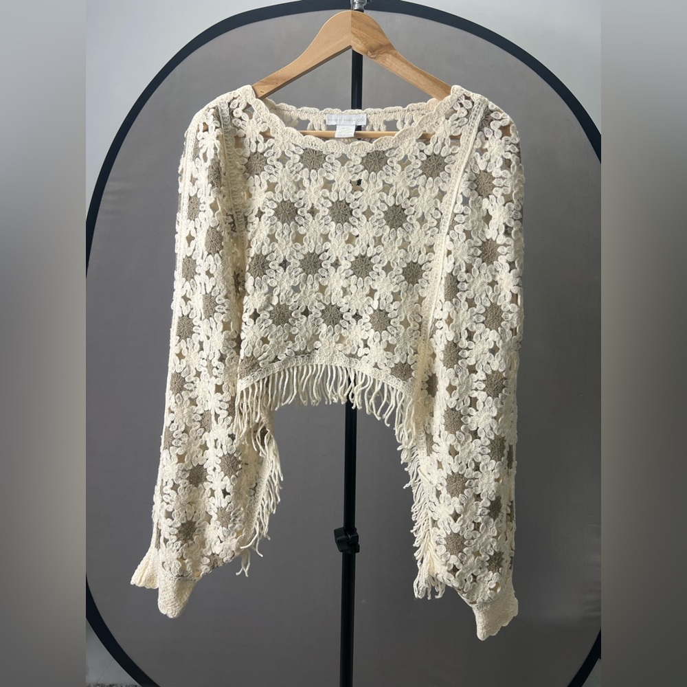 House of Harlow 1960 Cream Lace Knit